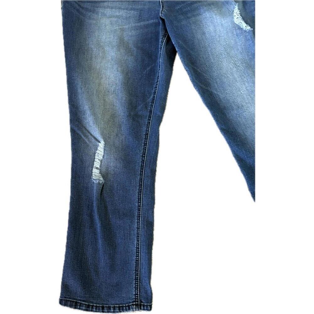 Democracy Distressed Denim Jeans Flex-ellent Stretch Ankle Women's Size 14 - Picture 9 of 12
